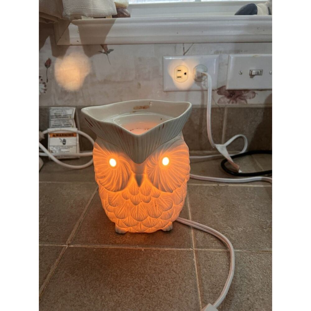 Scentsy Hoot Owl Electric Wax Warmer Full Size Lights Up RETIRED - Picture 2 of 4